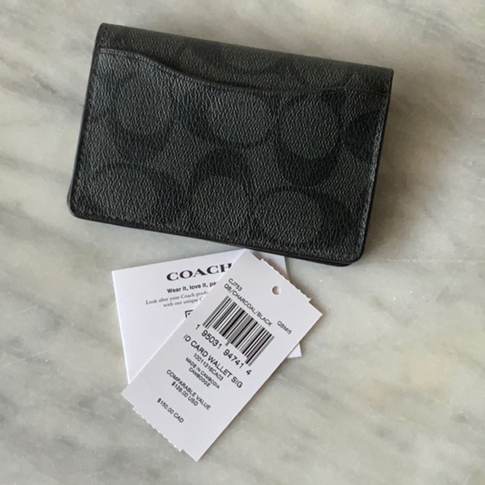 Coach Black ID Card Wallet